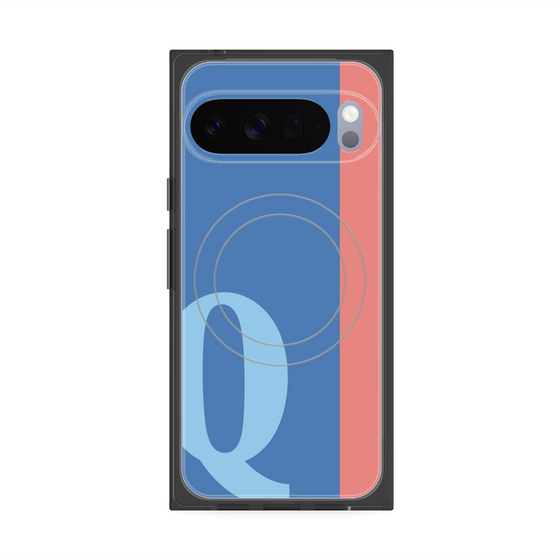 Premium Square Case with Pixelsnap［ Original - initial color line - Q blue ］