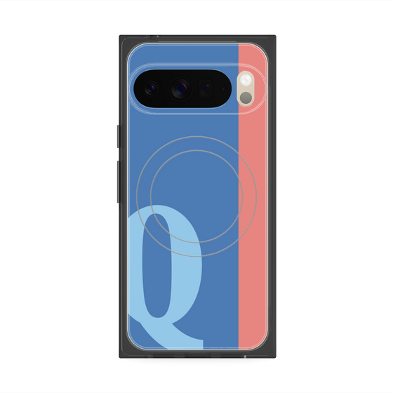 Premium Square Case with Pixelsnap［ Original - initial color line - Q blue ］
