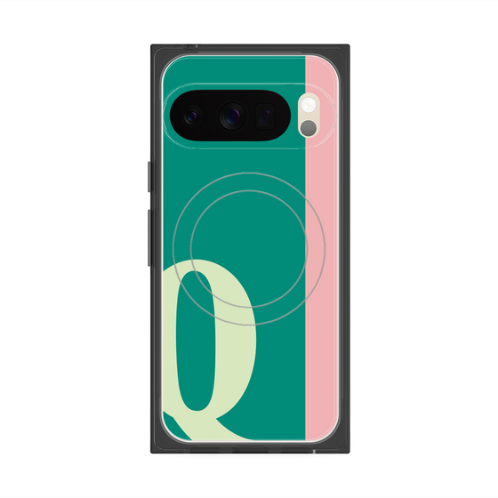 Premium Square Case with Pixelsnap［ Original - initial color line - Q green ］