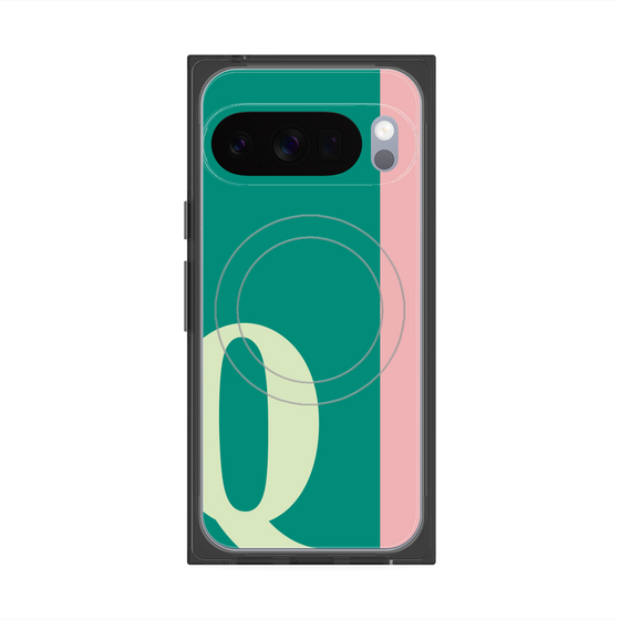 Premium Square Case with Pixelsnap［ Original - initial color line - Q green ］