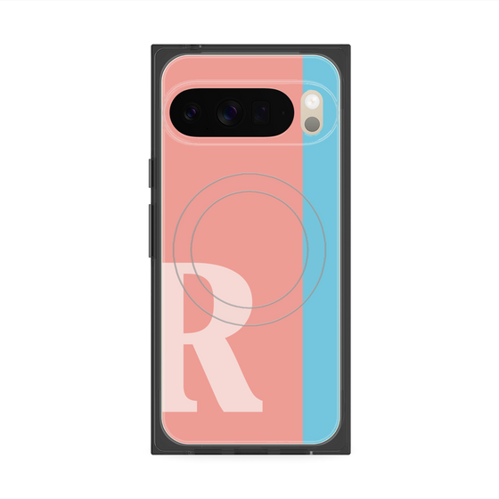Premium Square Case with Pixelsnap［ Original - initial color line - R pink ］