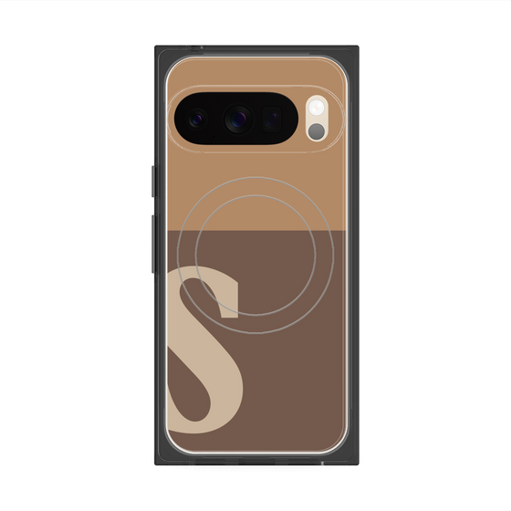 Premium Square Case with Pixelsnap［ Original - initial two tone - S brown ］