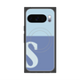 Premium Square Case with Pixelsnap［ Original - initial two tone - S blue ］