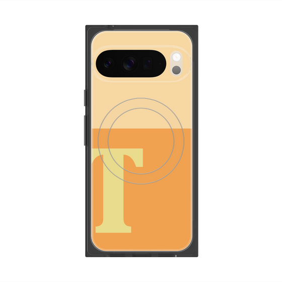 Premium Square Case with Pixelsnap［ Original - initial two tone - T orange ］