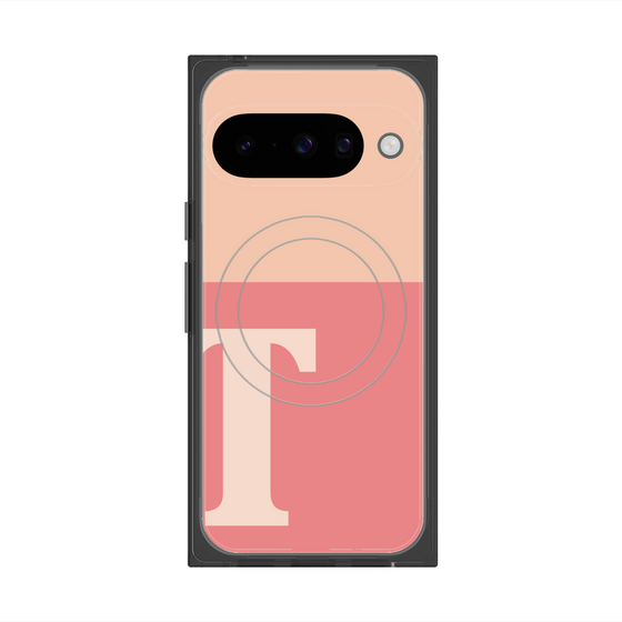 Premium Square Case with Pixelsnap［ Original - initial two tone - T pink ］