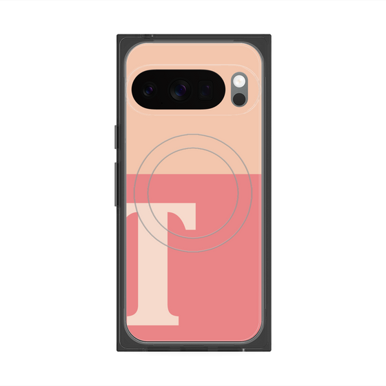 Premium Square Case with Pixelsnap［ Original - initial two tone - T pink ］