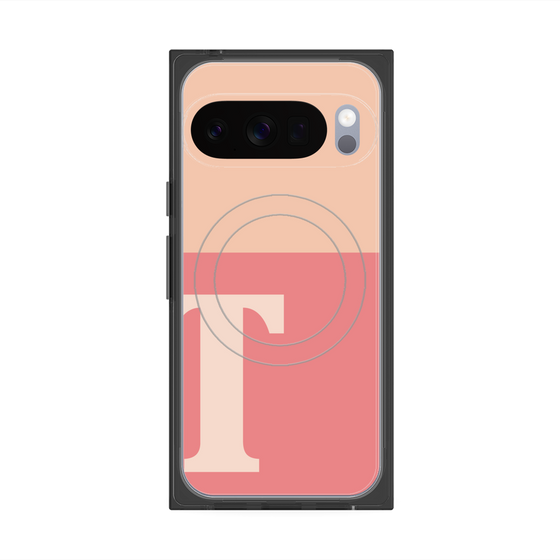 Premium Square Case with Pixelsnap［ Original - initial two tone - T pink ］