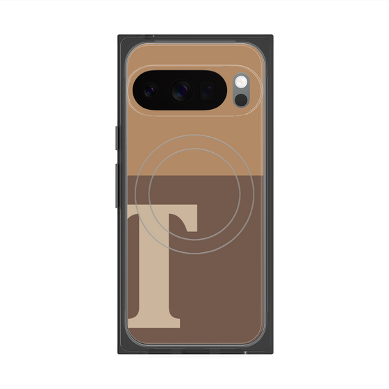 Premium Square Case with Pixelsnap［ Original - initial two tone - T brown ］
