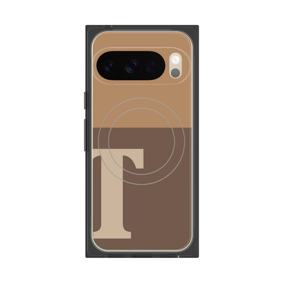 Premium Square Case with Pixelsnap［ Original - initial two tone - T brown ］
