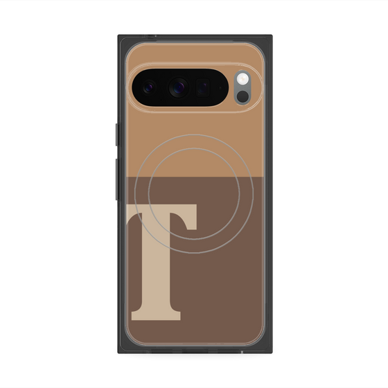 Premium Square Case with Pixelsnap［ Original - initial two tone - T brown ］