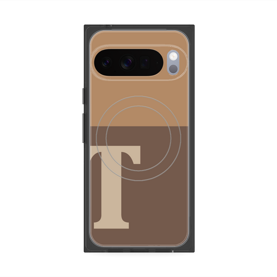 Premium Square Case with Pixelsnap［ Original - initial two tone - T brown ］