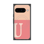 Premium Square Case with Pixelsnap［ Original - initial two tone - U pink ］