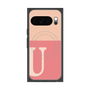 Premium Square Case with Pixelsnap［ Original - initial two tone - U pink ］