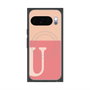 Premium Square Case with Pixelsnap［ Original - initial two tone - U pink ］