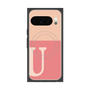 Premium Square Case with Pixelsnap［ Original - initial two tone - U pink ］