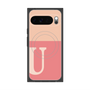 Premium Square Case with Pixelsnap［ Original - initial two tone - U pink ］