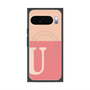 Premium Square Case with Pixelsnap［ Original - initial two tone - U pink ］