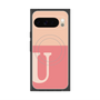 Premium Square Case with Pixelsnap［ Original - initial two tone - U pink ］