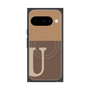 Premium Square Case with Pixelsnap［ Original - initial two tone - U brown ］