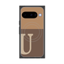 Premium Square Case with Pixelsnap［ Original - initial two tone - U brown ］