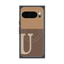 Premium Square Case with Pixelsnap［ Original - initial two tone - U brown ］