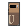 Premium Square Case with Pixelsnap［ Original - initial two tone - U brown ］
