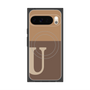 Premium Square Case with Pixelsnap［ Original - initial two tone - U brown ］