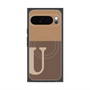 Premium Square Case with Pixelsnap［ Original - initial two tone - U brown ］