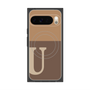 Premium Square Case with Pixelsnap［ Original - initial two tone - U brown ］