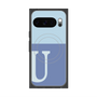 Premium Square Case with Pixelsnap［ Original - initial two tone - U blue ］