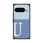 Premium Square Case with Pixelsnap［ Original - initial two tone - U blue ］