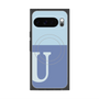 Premium Square Case with Pixelsnap［ Original - initial two tone - U blue ］