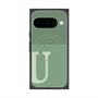 Premium Square Case with Pixelsnap［ Original - initial two tone - U green ］