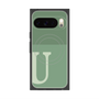 Premium Square Case with Pixelsnap［ Original - initial two tone - U green ］