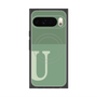 Premium Square Case with Pixelsnap［ Original - initial two tone - U green ］