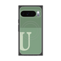 Premium Square Case with Pixelsnap［ Original - initial two tone - U green ］