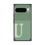 Premium Square Case with Pixelsnap［ Original - initial two tone - U green ］
