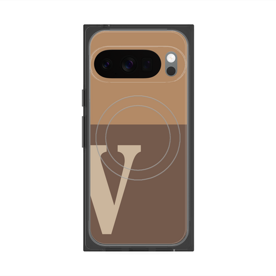 Premium Square Case with Pixelsnap［ Original - initial two tone - V brown ］