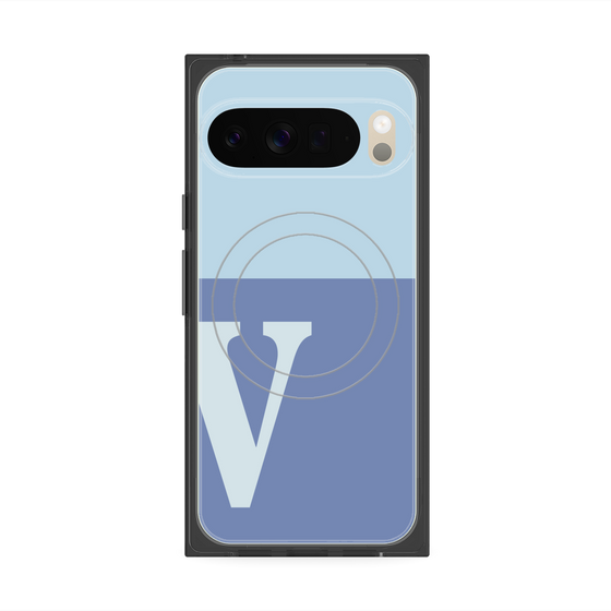 Premium Square Case with Pixelsnap［ Original - initial two tone - V blue ］