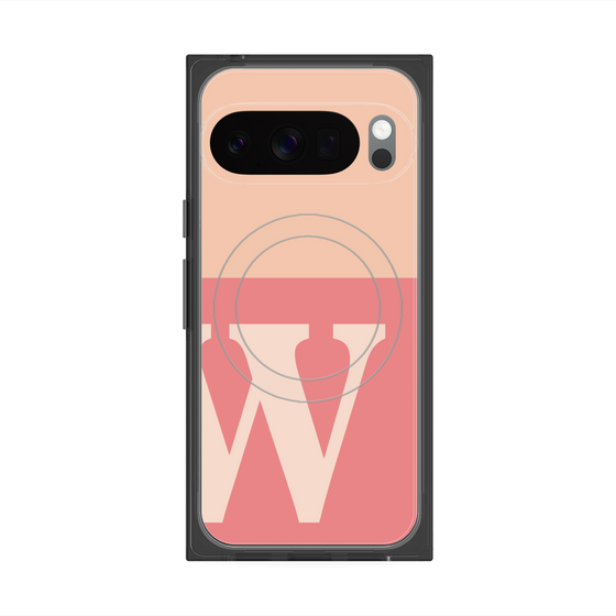 Premium Square Case with Pixelsnap［ Original - initial two tone - W pink ］