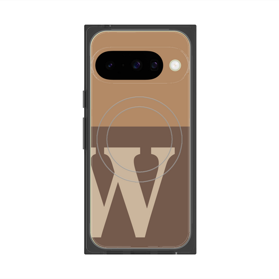 Premium Square Case with Pixelsnap［ Original - initial two tone - W brown ］