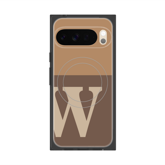 Premium Square Case with Pixelsnap［ Original - initial two tone - W brown ］