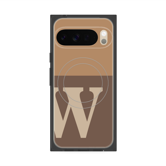 Premium Square Case with Pixelsnap［ Original - initial two tone - W brown ］