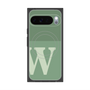 Premium Square Case with Pixelsnap［ Original - initial two tone - W green ］