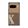 Premium Square Case with Pixelsnap［ Original - initial two tone - X brown ］