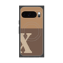 Premium Square Case with Pixelsnap［ Original - initial two tone - X brown ］