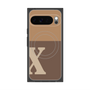 Premium Square Case with Pixelsnap［ Original - initial two tone - X brown ］