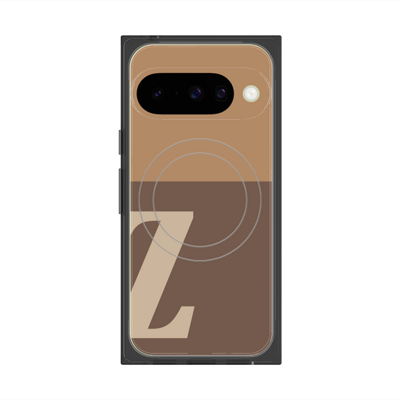 Premium Square Case with Pixelsnap［ Original - initial two tone - Z brown ］