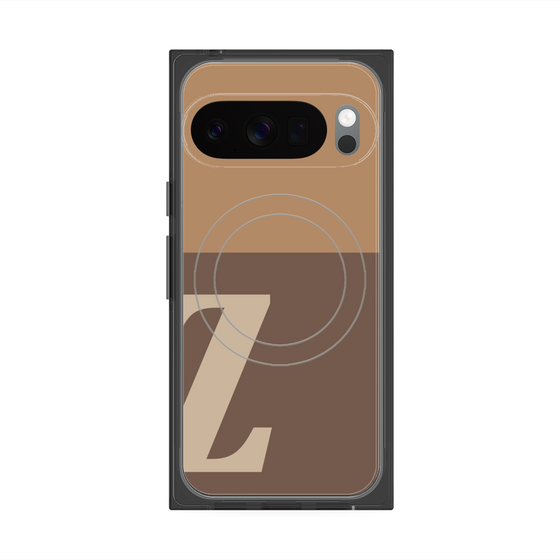 Premium Square Case with Pixelsnap［ Original - initial two tone - Z brown ］