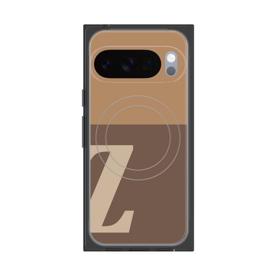 Premium Square Case with Pixelsnap［ Original - initial two tone - Z brown ］